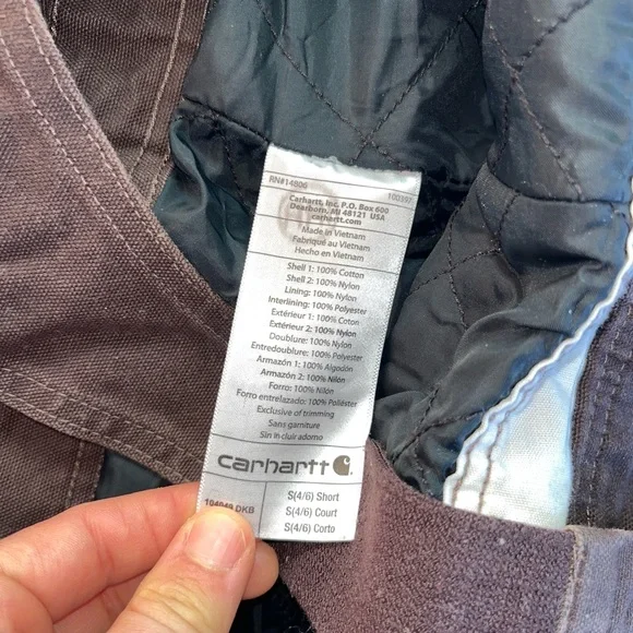 Carhartt Relaxed Fit Washed Duck Insulated Bib Overall - Picture 8 of 8